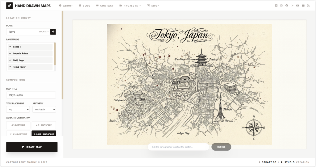 'Hand-Drawn Maps' interface